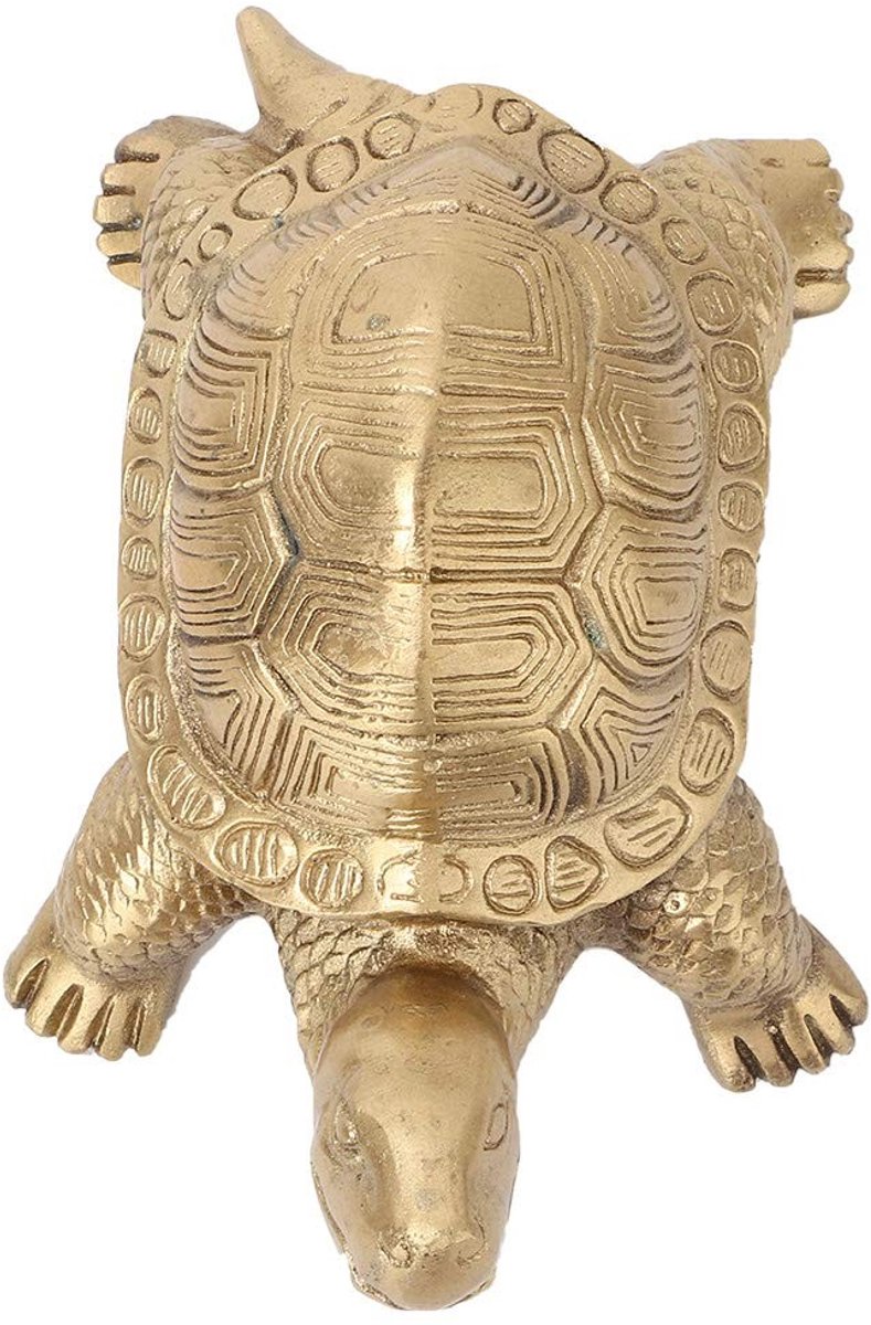 MTTproducts- Schildpad Beeld - Handgemaakt Messing - Duurzaam Ornament - Feng Shui Decoratie - Symbool van Vrede - Professioneel Ontwikkeld