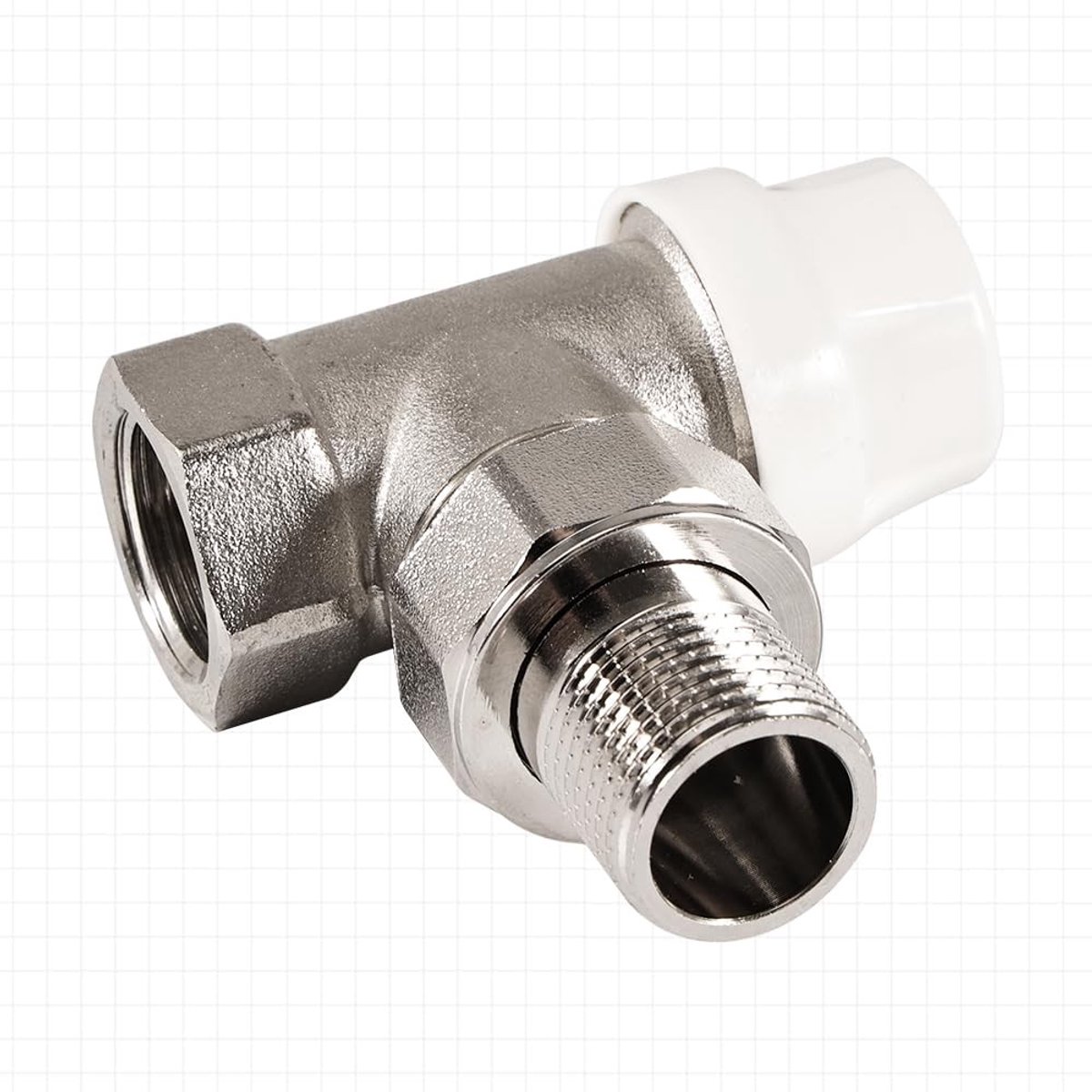 MTTproducts- Thermostaatventiel G1/2 - Messing 1/2 inch - Radiatorventiel - Doorgangsventiel - Compact ontwerp - Voor nauwe ruimtes