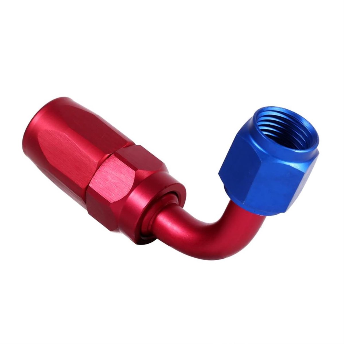 MTTproducts- Verbindingsstuk AN6 hoek 0°-180° - Aluminium - Geschikt voor brandstof/olie - Duurzaam - Lekvrij - Hoogwaardige adapter - Slangaansluiting
