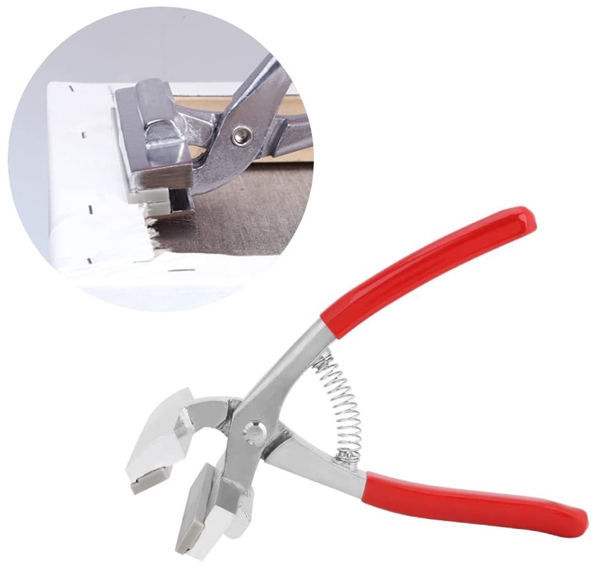 MTTproducts- Canvas Tang - 12 cm Brede Klemmen - Schokbestendig - Antislip Handgrepen - Duurzaam Metaal/Rubber - Ideaal voor Inlijsten - Canvas Spanner