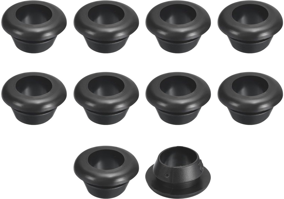 MTTproducts- Doorvoertules 30 Stuks - Rubber - 12 mm ID - 10 mm Boorgat - Dubbelzijdige Holle Draadpakkingstekker - Vlamvertragend Materiaal - Draaddoorvoer