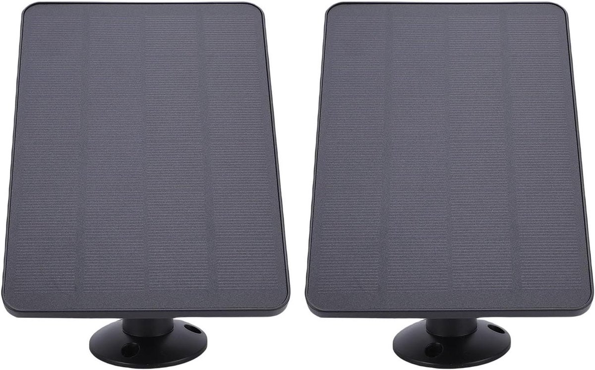 Zonnepanelen Set - Zonneladers - Stroomvoorziening - Verstelbare Beugels - 2 Stuks - Zwart