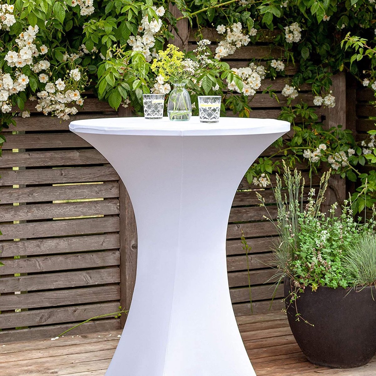 Cosensi- Tafelhoes Rekbaar - Bistrotafels 70 x 110 cm - Polyester/Spandex Mix - Vuilafstotend - Afwasbaar - Perfect voor Feesten - Tafelkleed