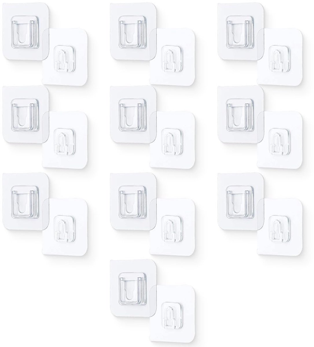 Cosensi- Wandhaken - 10 Zelfklevende Haakjes - Waterdicht - PVC - Multifunctioneel - Eenvoudige Installatie - Perfect voor Badkamer/Keuken