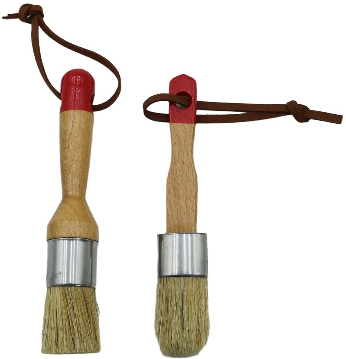 Cosensi- Krijtverf Premium Set - Krijtverf Borstel - Natuurlijke Haren - Beukenhout - Professionele Afwerking - 5.7x1.1 Inch - Schilderborstel