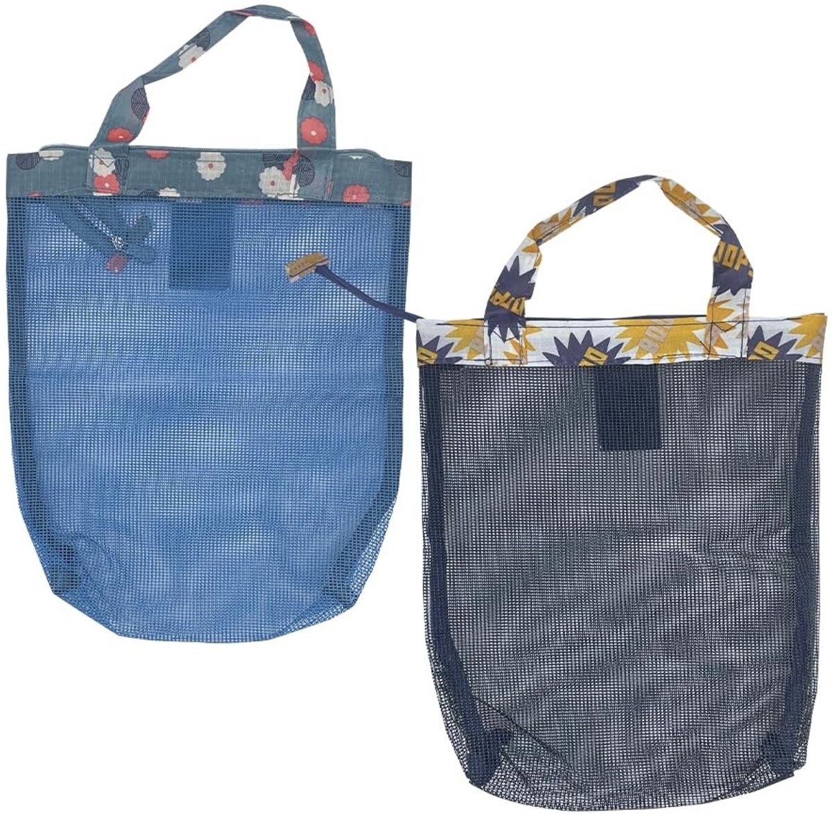 Cosensi- Toilettas Set van 2 - Opbergtas Mesh - Draagbare Organizer - Douchezak met Rits - 26 x 24 cm - Vouwbaar en Lichtgewicht - Opbergzak