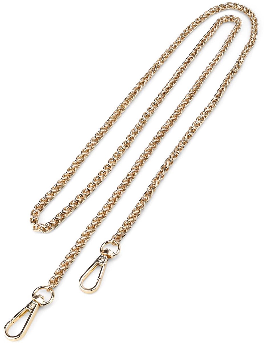Cosensi- Schouderriem Gouden Ketting - Verwisselbare Handtasriem - Ideaal voor Knutseltassen - Met Veersluiting - Materiaal: IJzer/Zinklegering - 1,2 m Lengte