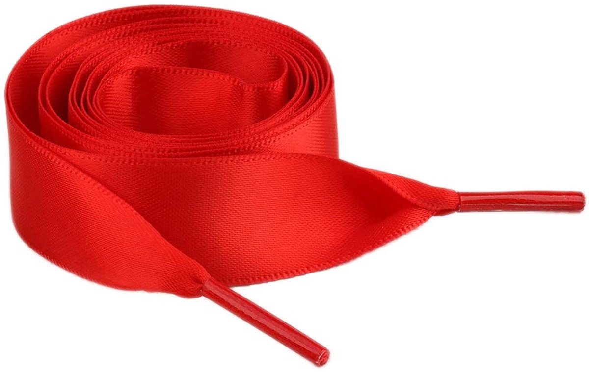 Cosensi- Schoenveters 100 cm - 2 Paar Satijnen Veters - Universele Platte Veters - Scheurvaste Veters - Veters voor Canvas Schoenen - Breedte 2 cm