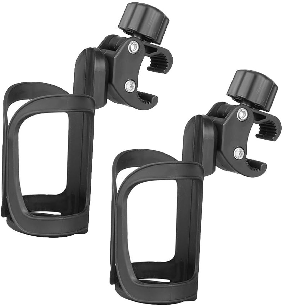 Cosensi- Bekerhouder 360 Graden Rotatie - Bekerhouder Kinderwagen - Bekerhouder Fiets - Bekerhouder Rolstoel - Bekerhouder Drankhouder - Set van 2 Stuks