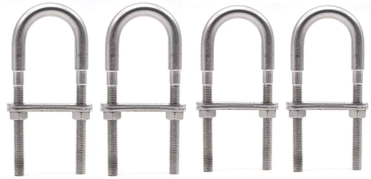 Cosensi- Tie Down Eye M6x90mm - RVS U Bout - Bevestigingsmateriaal - Slijtvast - Anticorrosie - Pack van 4