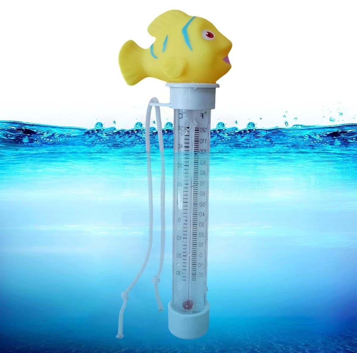 Zwembad Thermometer - Temperatuurmeter Water - Waterkwaliteit Meten - Drijvend Cartoon Ontwerp - 21 cm Lengte - Meerdere Kleuren