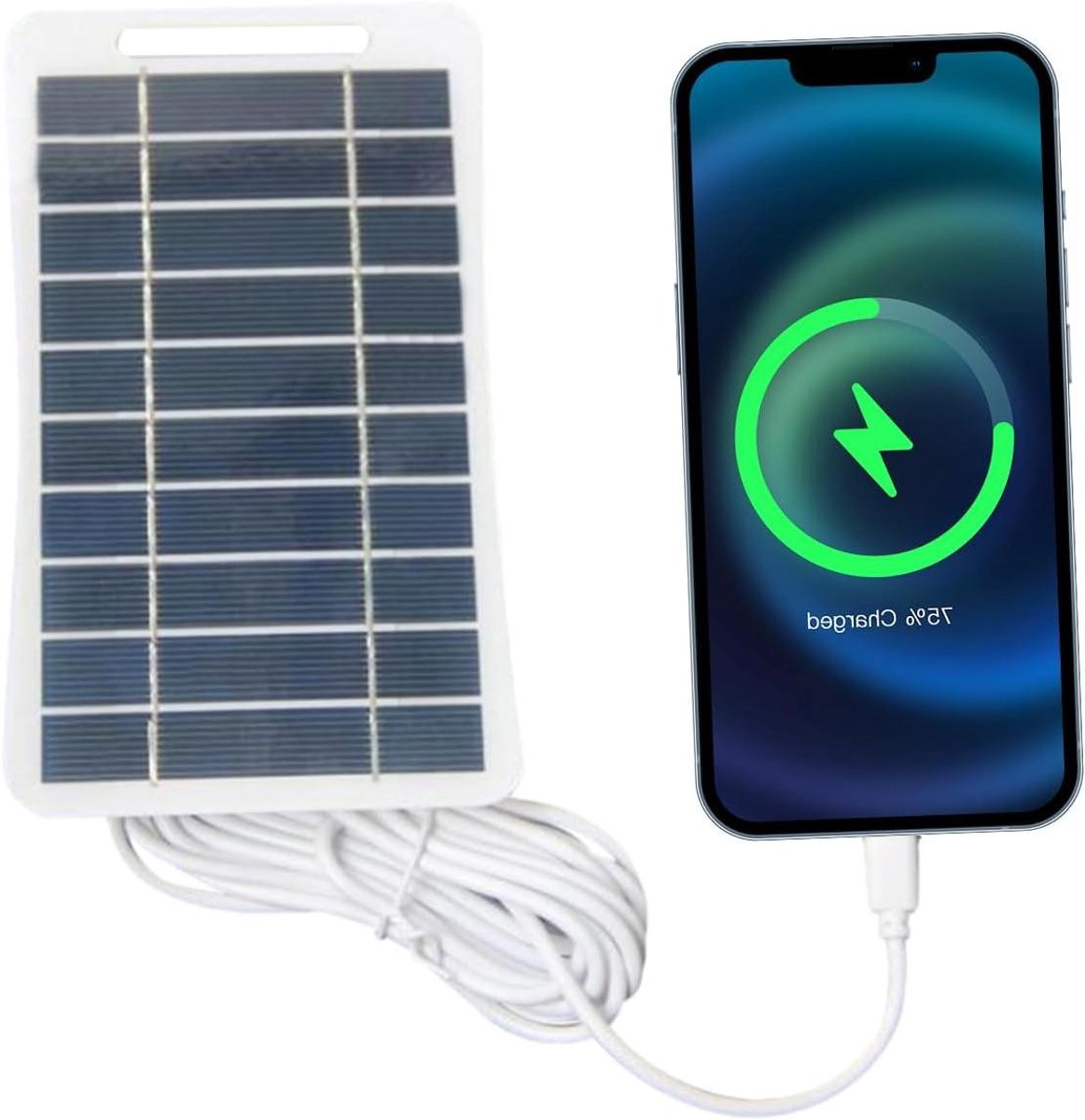 Zonnepaneel Camera - Energie Oplader - Buitenbeveiliging - 360 Graden Verstelbaar - 16.5 x 9.5 cm - Zwart