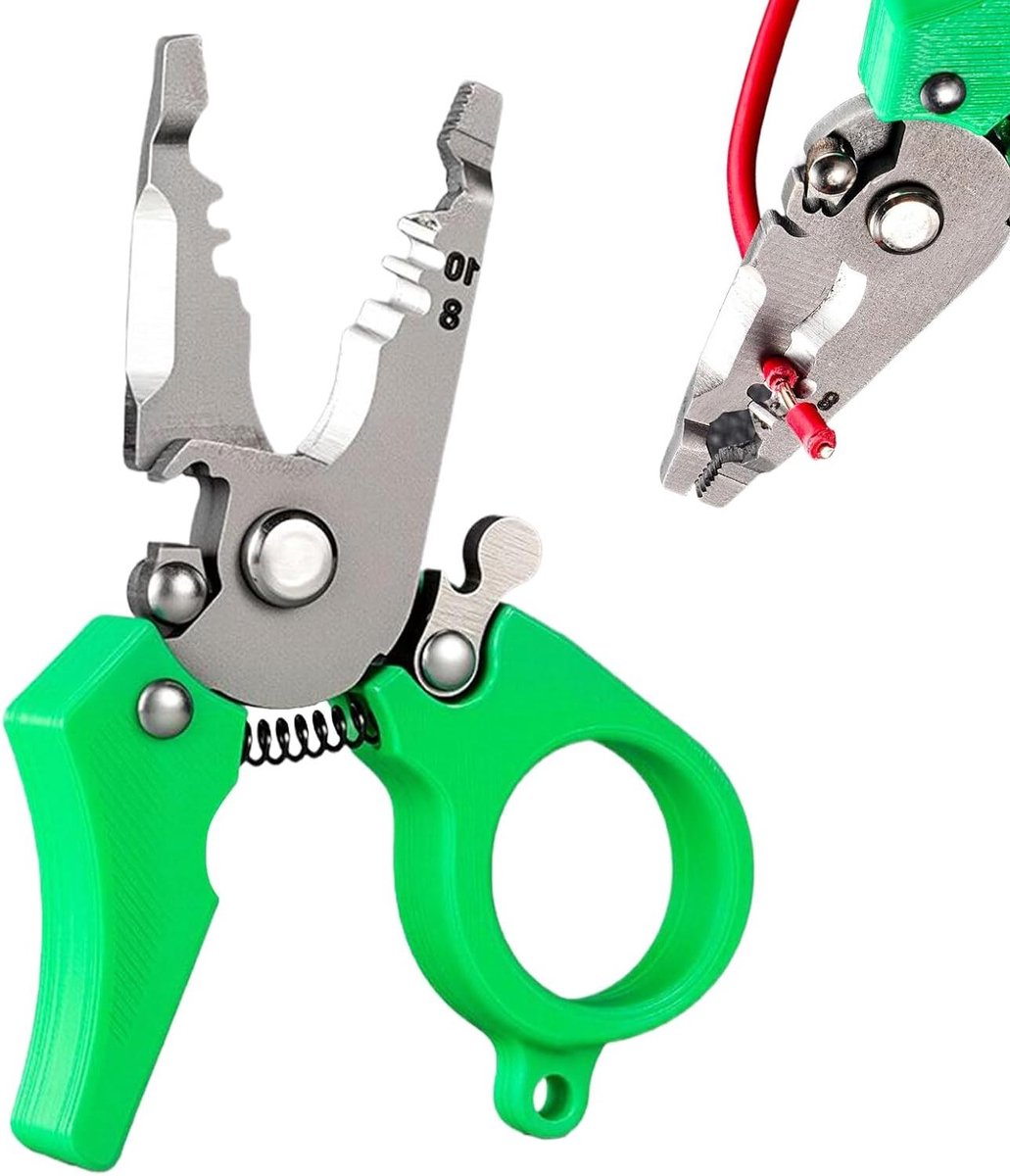 Stripp tang - Multitool tang - Draadbewerking - Geïntegreerde veer - 9.5 cm - Grijs