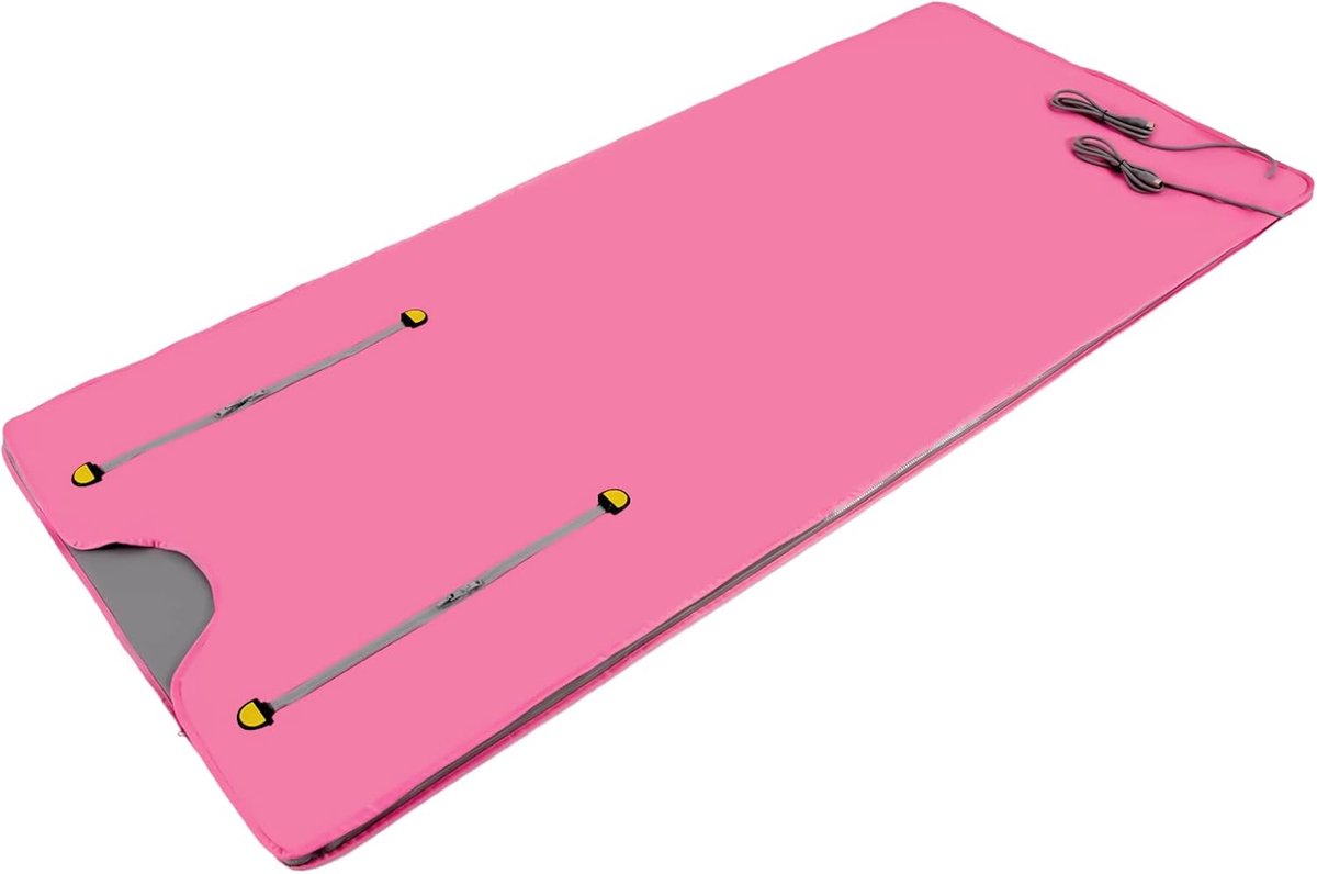 Saunadeken - Infrarood deken - Ontspanning thuis - Dubbele temperatuurzones - 180x80 cm - Roze