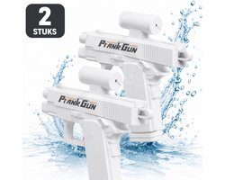 2 STUKS - Prank Waterpistool – Dubbelzijdige Grap Water Gun met Omgekeerde Spray & Geheime Trekker – Zomer Speelgoed voor Kinderen en Volwassenen – Zwembad & Strand - Kleur wit - Prankgun - Feestjes & Buitenspelen