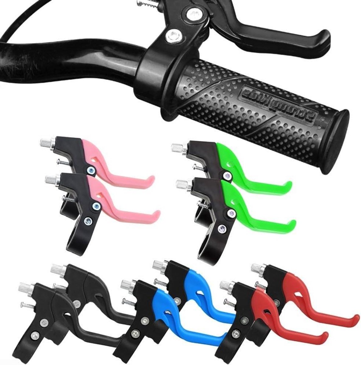 Kinder Fiets Remhendels - Remgrepen Stuur - Veilig Fietsen - Eenvoudig te Bereiken - 22mm Stuur - Roze