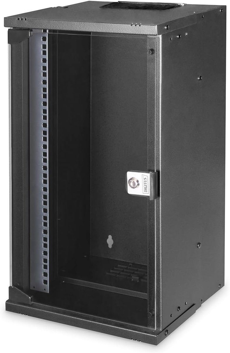 Netwerkkast 10-inch - Serverkast Wandmontage - Kantoor Thuis - Niet Gemonteerd - 12 HE 591x316x298mm - Zwart