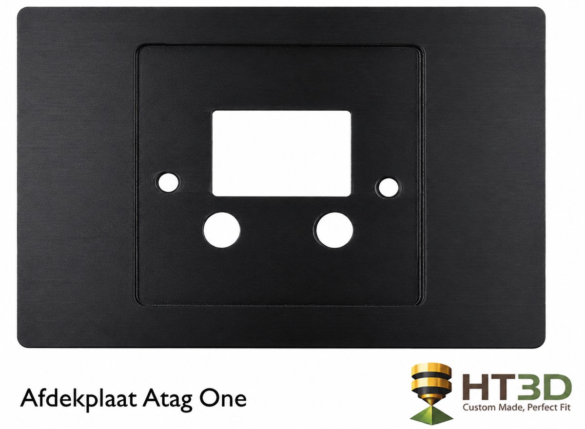 Afdekplaat Atag One - Zwart - Atag One Thermostaat - Kamerthermostaat - Thermostaat - Muurplaat - Afdekraam - Grondplaat - Houder - HT3D