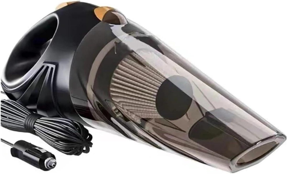 Draagbare Auto Stofzuiger - Mini Stofzuiger - Snel Interieur Reinigen - 4500 PA Zuigkracht - 36.5 cm Lengte - Zwart