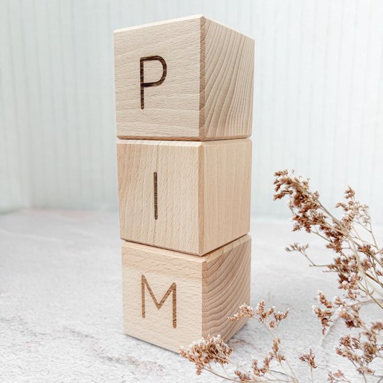 Blokken met naam - gepersonaliseerd cadeau - Fien en Feau - max. 6 letters — afbeelding 2