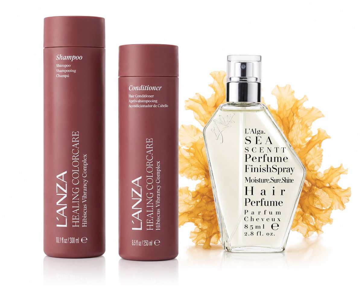 L'Anza - Healing ColorCare Set - Color Preserving Shampoo + Conditioner + L’Alga Sea Scent Hair Perfume – Luxe Geurbeleving voor je Haar
