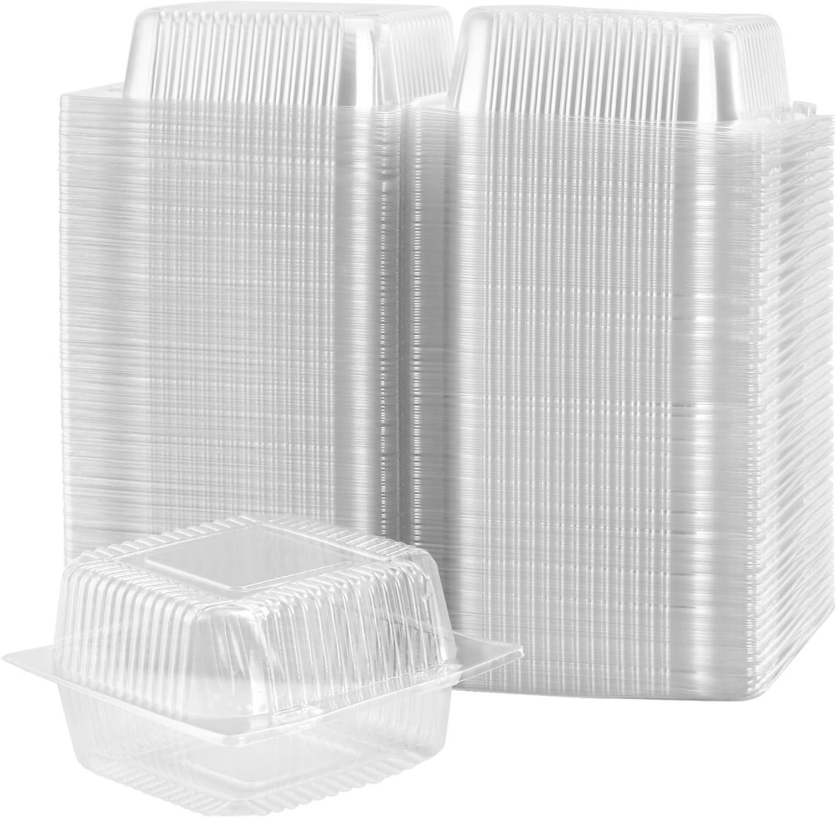 200 Stuks 5.3 Inch Doorzichtige Cake Dozen - vierkante verpakkingen met deksel