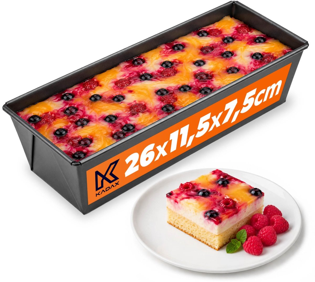 KADAX Bakplaat Broodvorm Taartvorm Voor cake en paté Bakplaat 26 cm