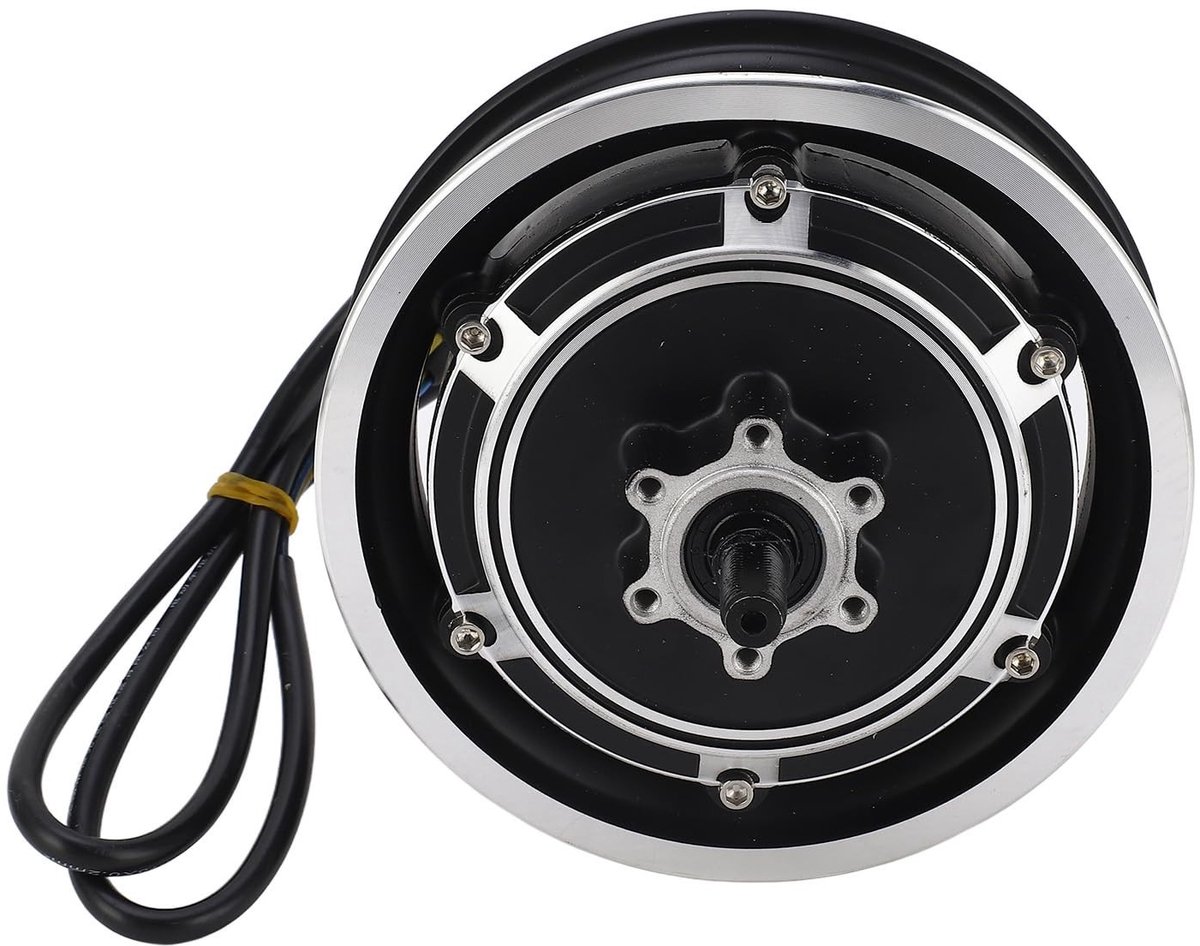 OmGoods - Dailygoody - Naafmotor voor elektrische scooter - 10 inch - Borstelloze schijfrem - 48 V - 1000 W - Lichtgewicht aluminium - Geschikt voor buitenbande...