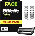 Verpakking Gillette Labs Face Value Pack 16 mesjes met een los mesje en een scheerapparaat.