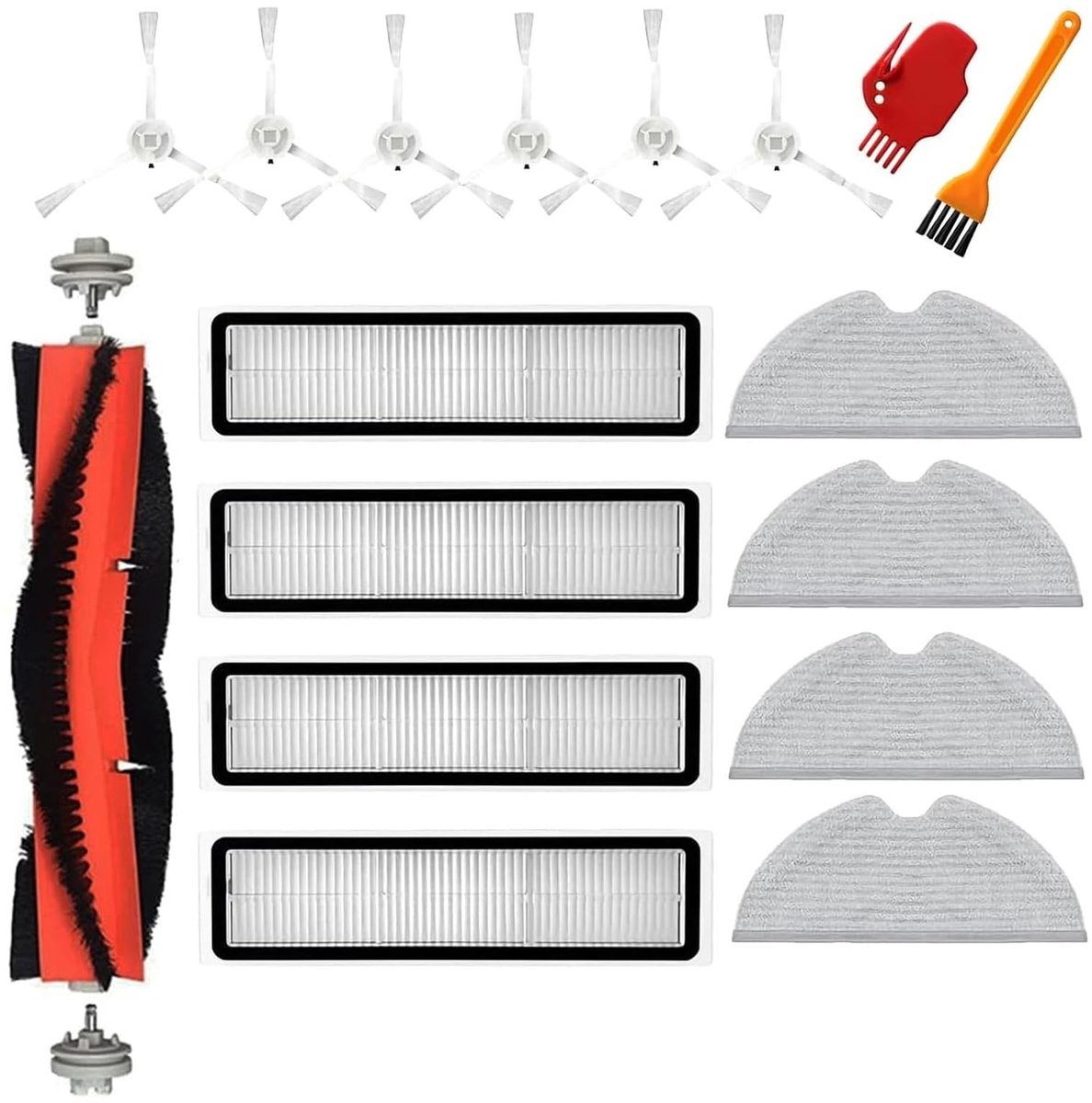 OmGoods - Dailygoody - Accessoires Kit Voor Dreame D9 - Stofzuiger Onderdelen - Inclusief Hoofdborstel - Reinigingsborstels - Filters - Geschikt voor Dreame D9