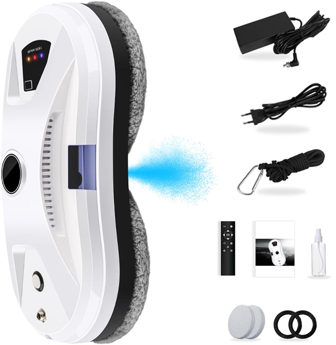M-Goods - Raamrobot - Automatische Ruitenreiniger - Raamwisser Robot - Met Watersproeier & Afstandsbediening