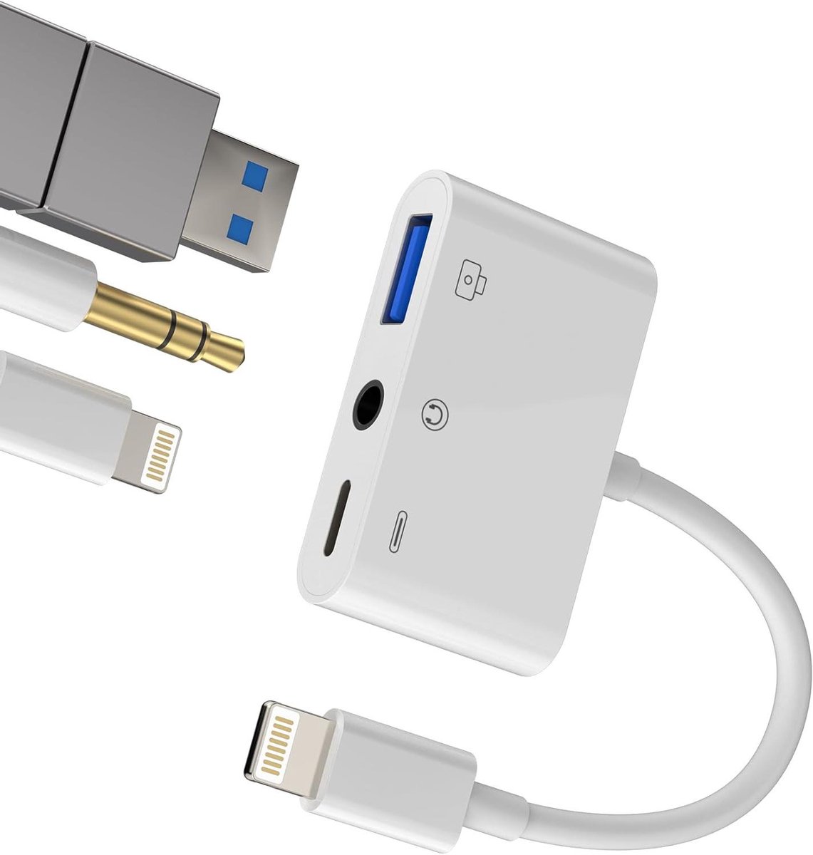USB Adapter - Verloopstekker - Apparaten Verbinden - Snelle Dataoverdracht - Compact Formaat - Zwart