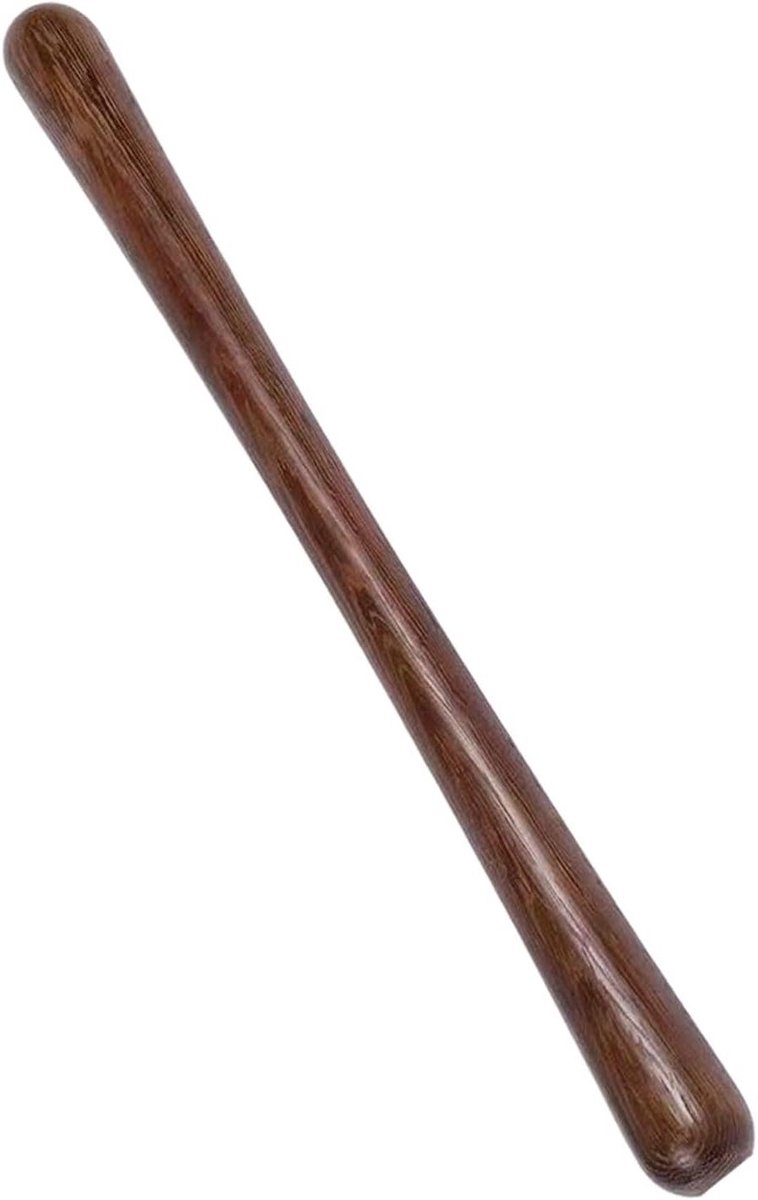 Ergonomische spierroller - Massagehamer - Spanningsverlichting - Rolmechanisme met kralen - 35 cm - Houtkleur
