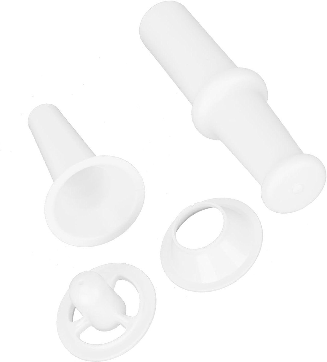 Vleesmolen Accessoires - Worststopper Kubbe - Zelf Worst Maken - Specifiek voor 7# Molens - 3 Delig - Wit