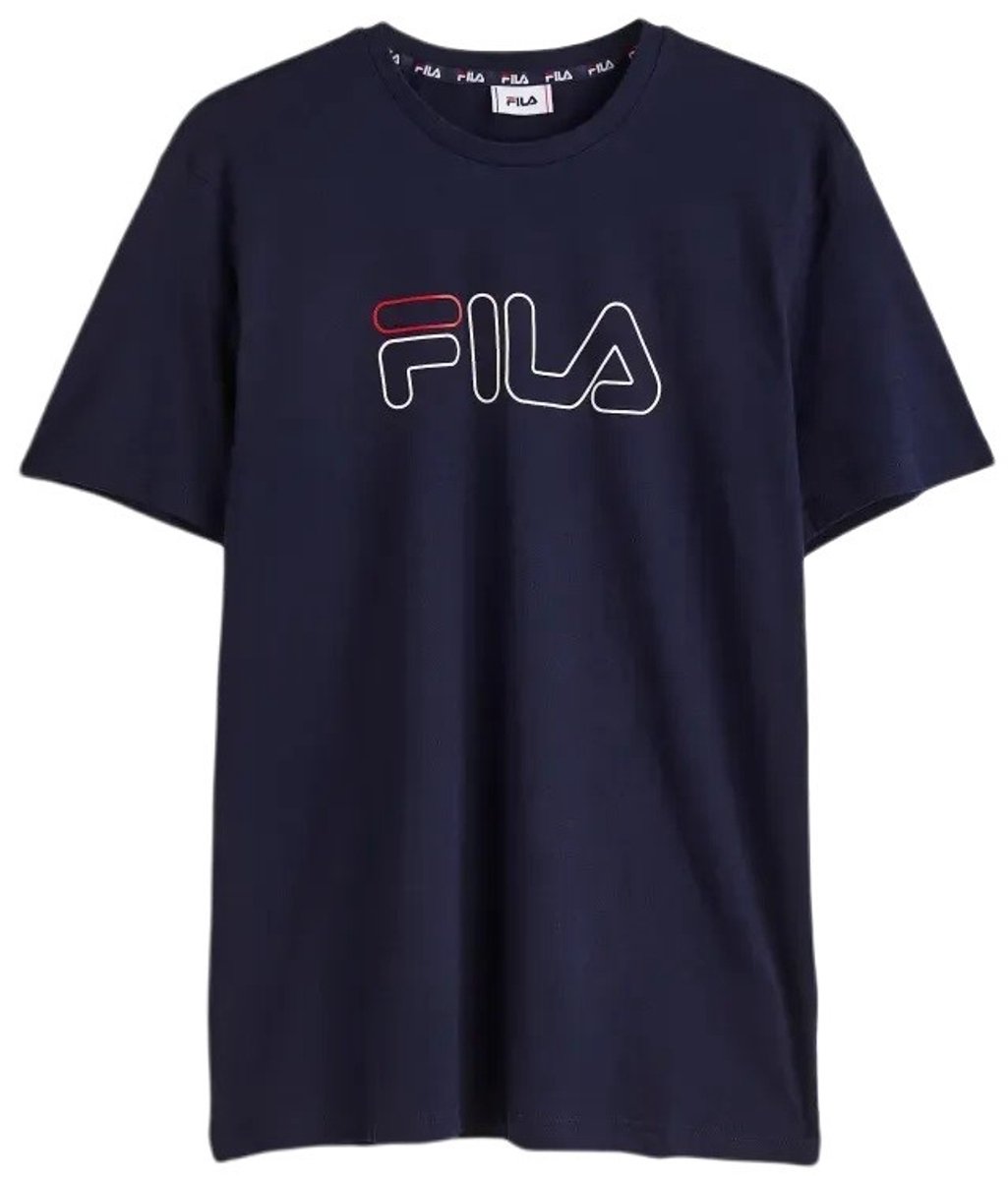 Men’s Short Sleeve T-Shirt Fila 50004 FAM0225 Zwarte Iris