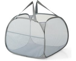 Opvouwbare wasmand, pop-up wasmanden, waszak, wasmand voor vuile was met handvat voor badkamer, slaapkamer, wasruimte, kinderkamer en op reis, grijs