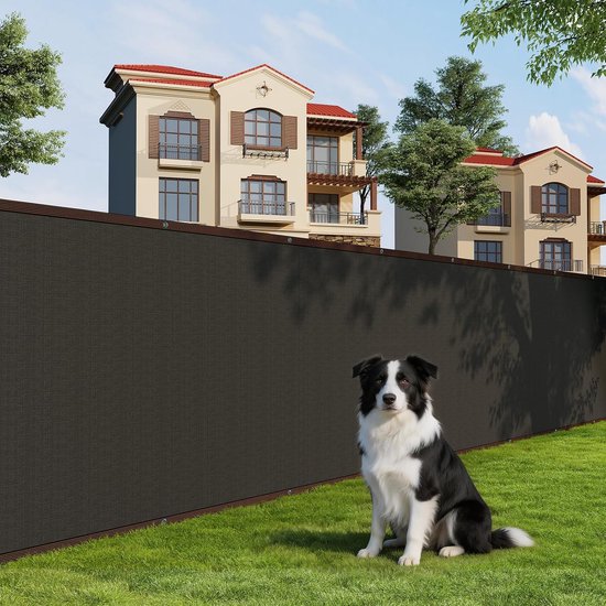 Toile d'intimité pour jardin et clôture - 1,8 x 15 mètres - HDPE de haute qualité 180 g/m² - Brise-vue - Brise-vent - Résistant aux UV - Anthracite/Vert