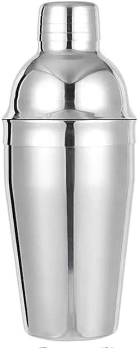 Cocktail Shaker - Wijnshaker Mixer - Drankjes Maken - Roestvrij Staal - 550ml - Zilverkleurig