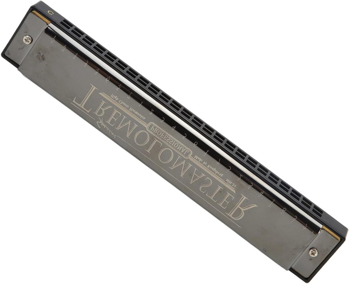 Mondharmonica - Tremolo Harmonica - Muziek Maken - 24 Gaten - 18 cm - Zilver