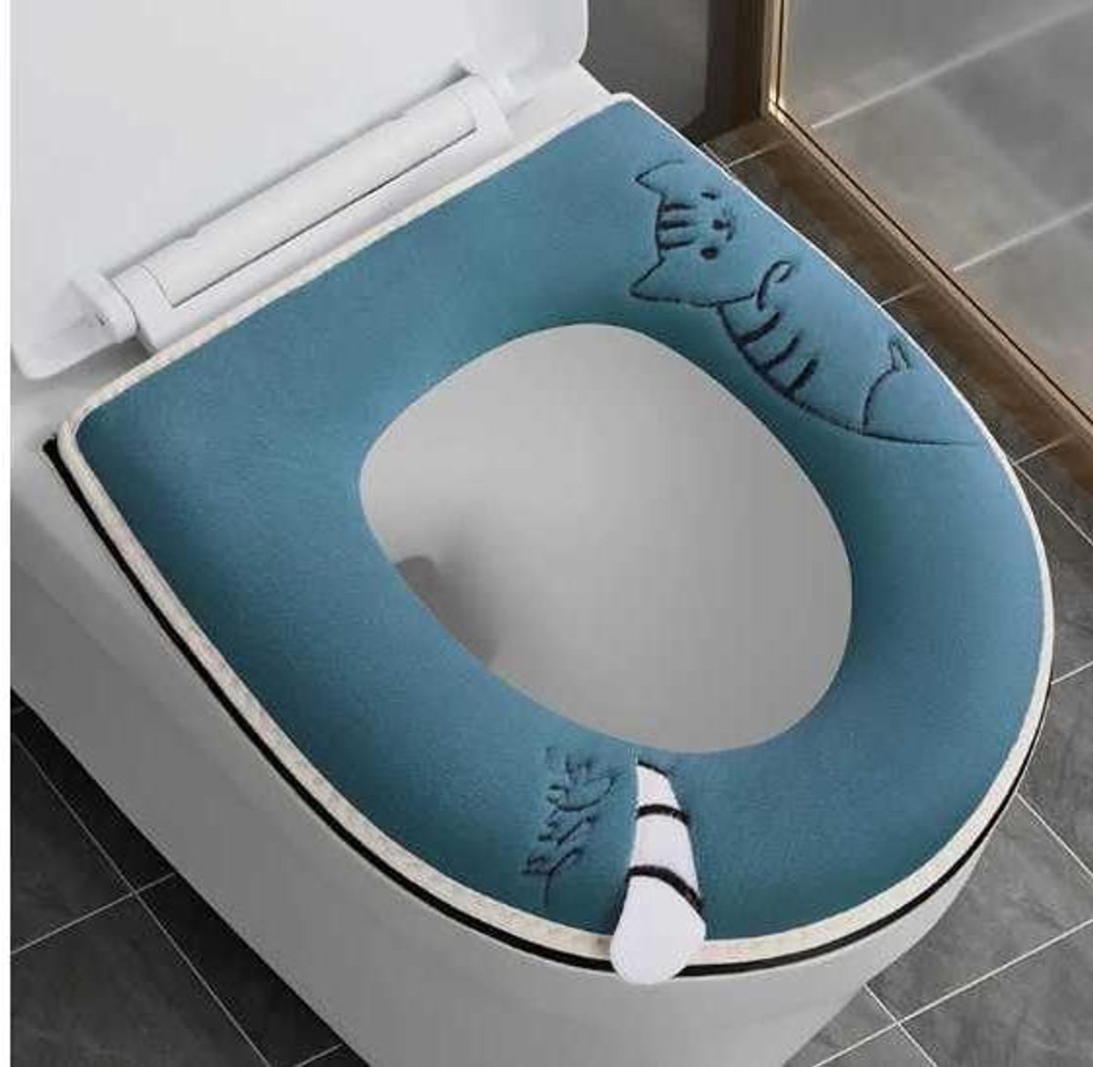 Toiletbril Hoezen - Warme Zitting - Comfort Verhoging - Verdikt Flanel - 4 Stuks - Multicolor