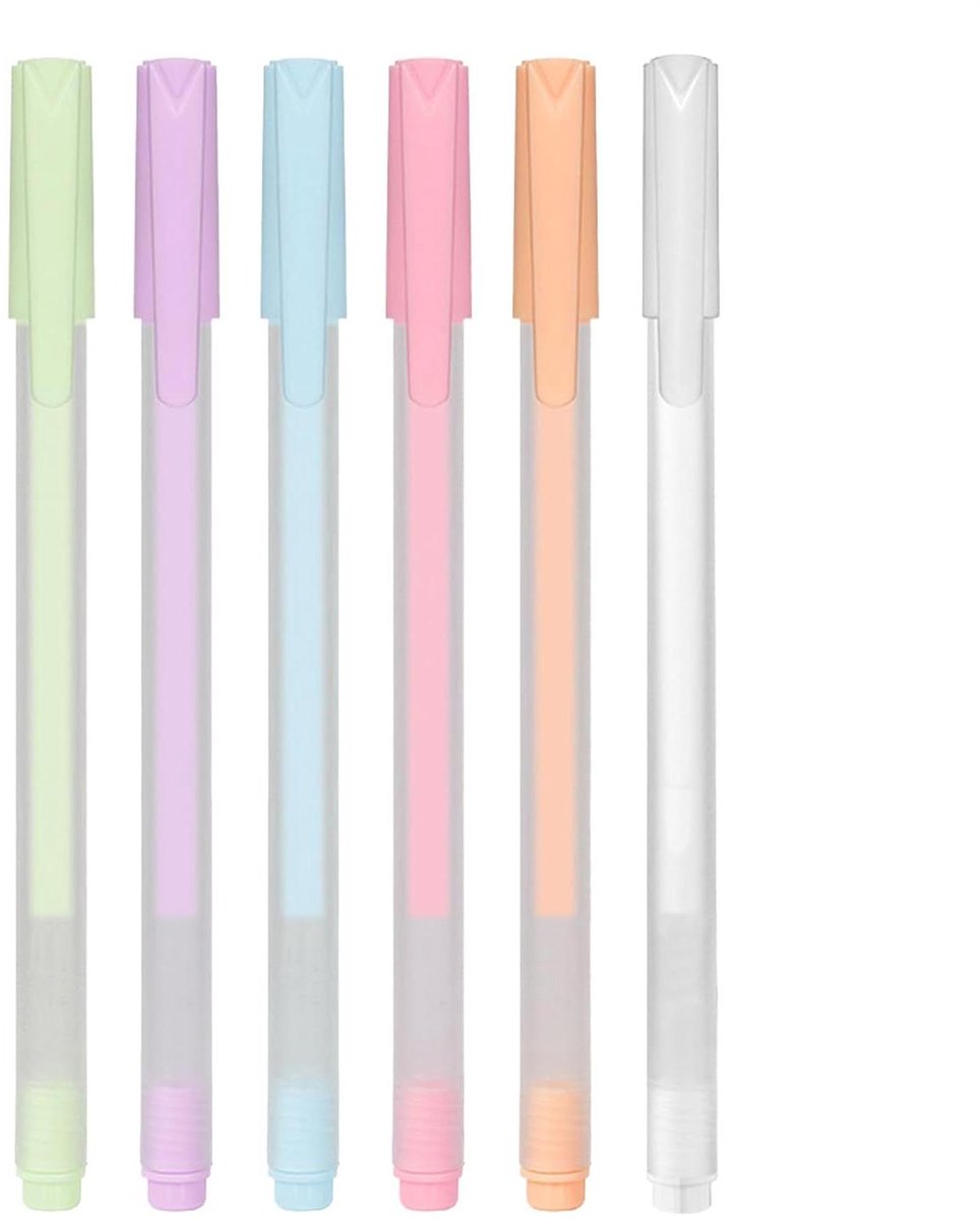 Lijmstift Set - Plakstift Rol - Scrapbooking Knutselen - Precisie Rolpunt - 6 Stuks - Kleur