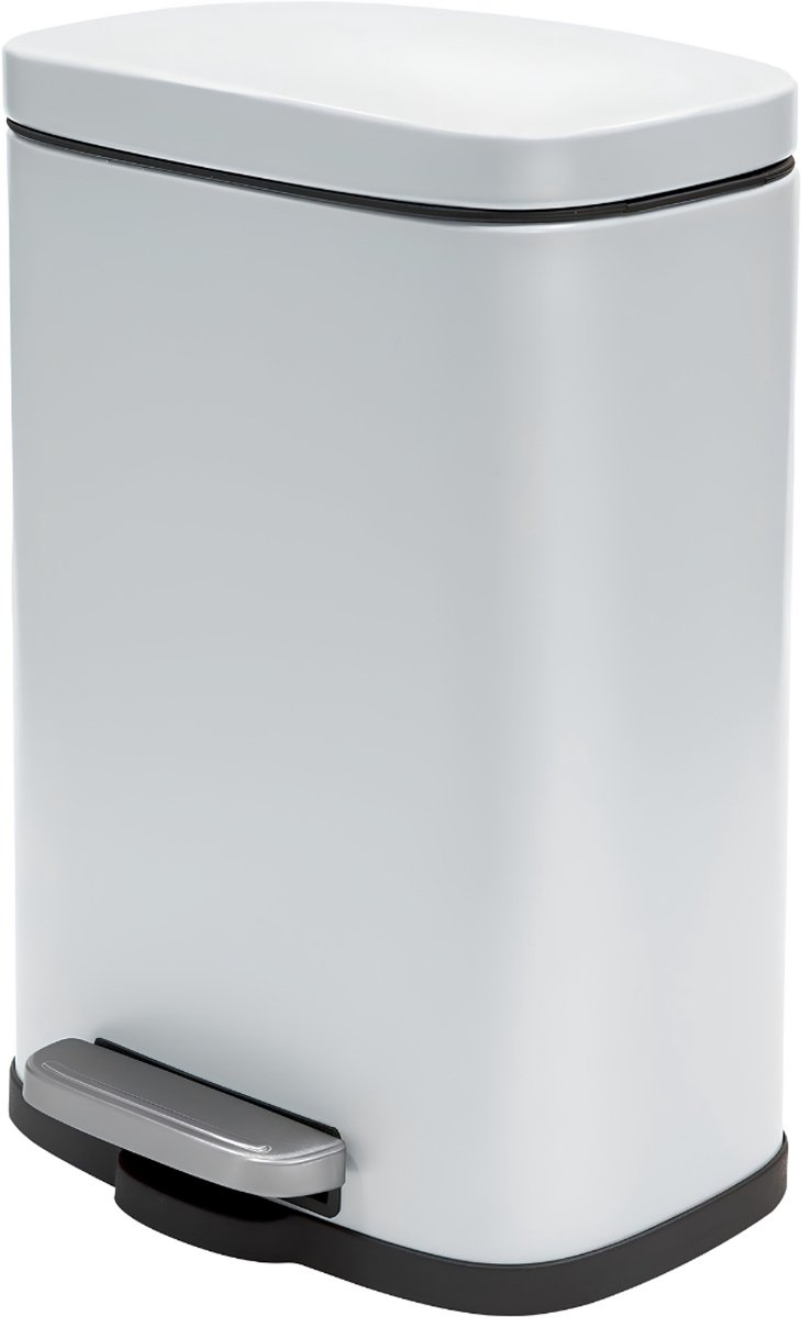 YOR® Prullenbak - Prullenmand - Afvalbak - Trash Can - Wit - 18cm x 18cm x 30cm