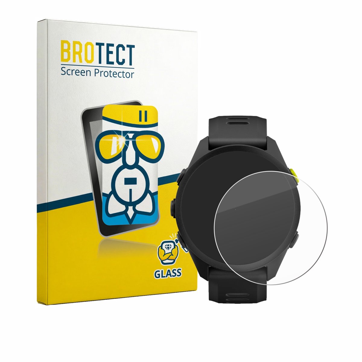 BROTECT - Glas Screenprotector voor Garmin Forerunner 70 - Gehard Beschermglas 9H