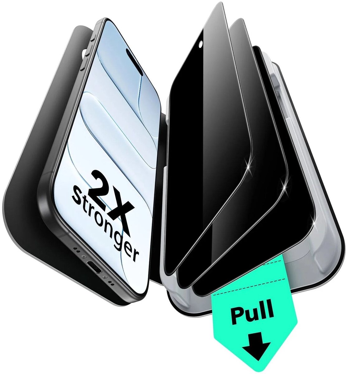 ESR UltraFit Classic Privacy Screen Protector Geschikt voor iPhone Air - 9H Tempered Glass - Case Friendly - Installatieframe - Geen luchtbellen & stof - 3-Pack