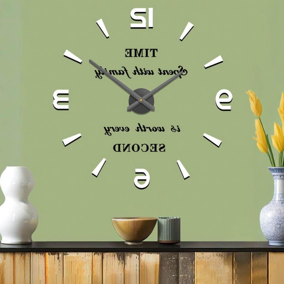 Design Wandklok voor Game Room - Moderne Klok in Wit voor Speelruimte, Uniek en Stijlvol Decor
