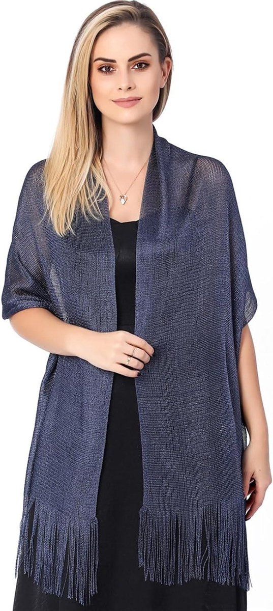 Dames Sjaal - Omslagdoek - Feestelijke Gelegenheid - Met Tassel - One Size - Verschillende Kleuren
