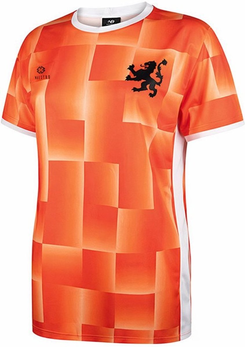 MAESTRO Oranje Koningsdag Shirt Dames Maat L - Voetbal Shirt Kleding - Nederlands Elftal Oranje Shirt 2026 - Retro