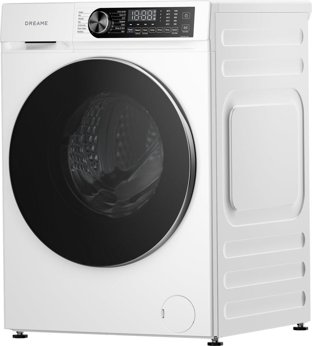 Dreame Wasmachine S-Ultra 11 kg - DD Direct Drive Motor - Stoomsterilisatie - Kreukvrij Drogen - 7 Wasprogramma's - 580 mm Slanke Behuizing - Wit