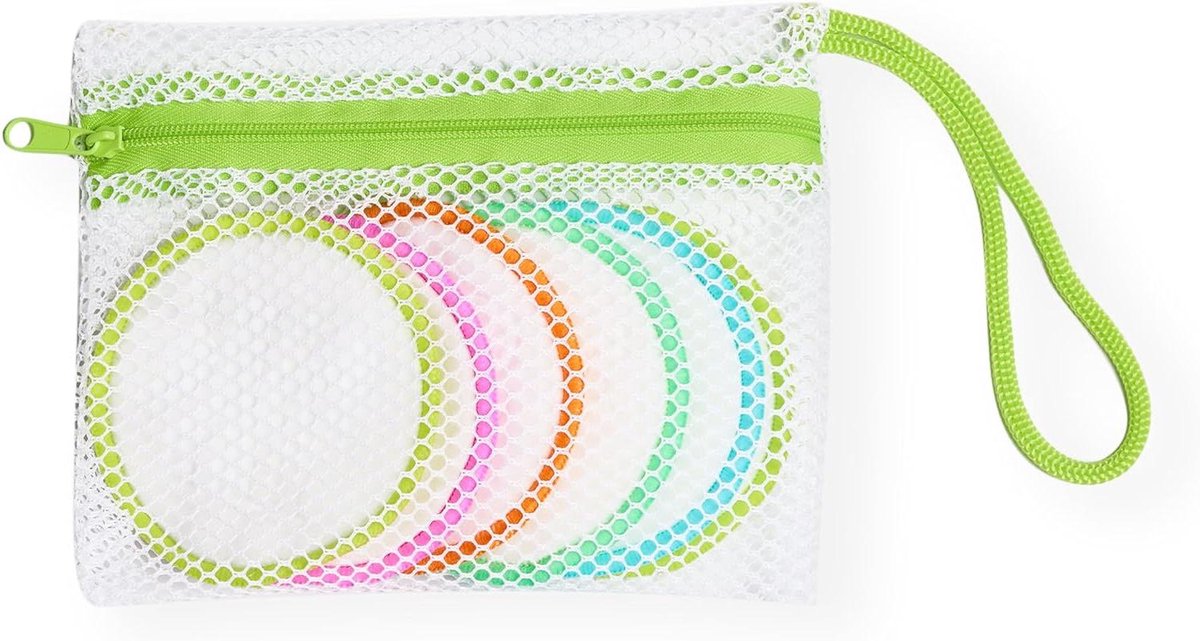 Herbruikbare Make-up Pads - Reinigingsrondjes Microvezel - Dagelijkse Reiniging - Gemaakt van Gerecyclede Materialen - Set van 7 - Wit