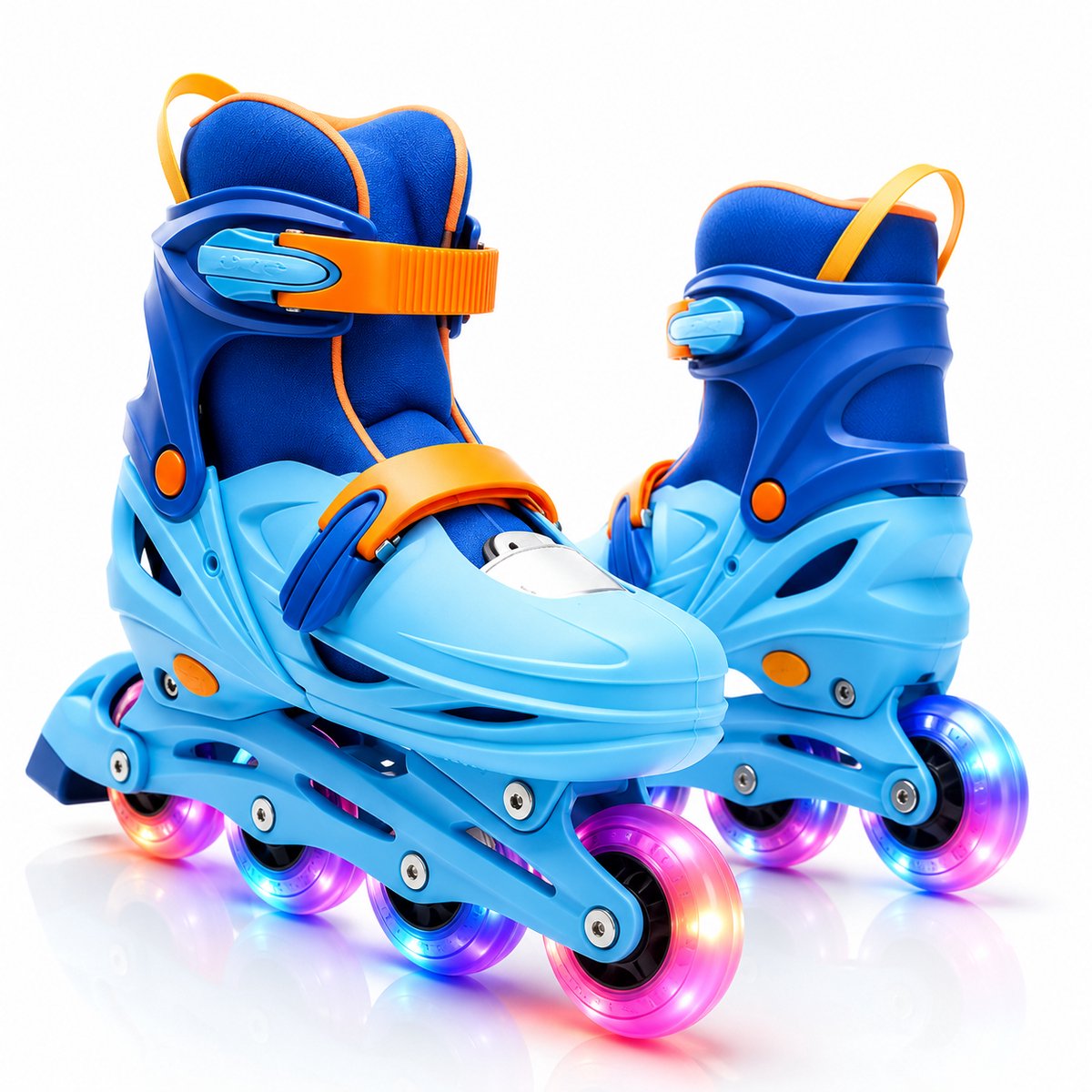 Suotu Inline Skates - Maat 38-41 - lichtgevende wielen - Blauw